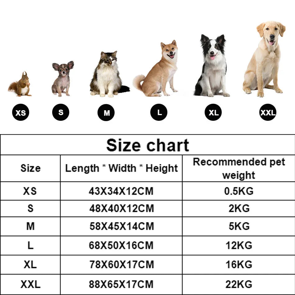 Elor ® Calming Plush Dog & Cat Bed – Square Sofa Kennel for Small & Medium Pets