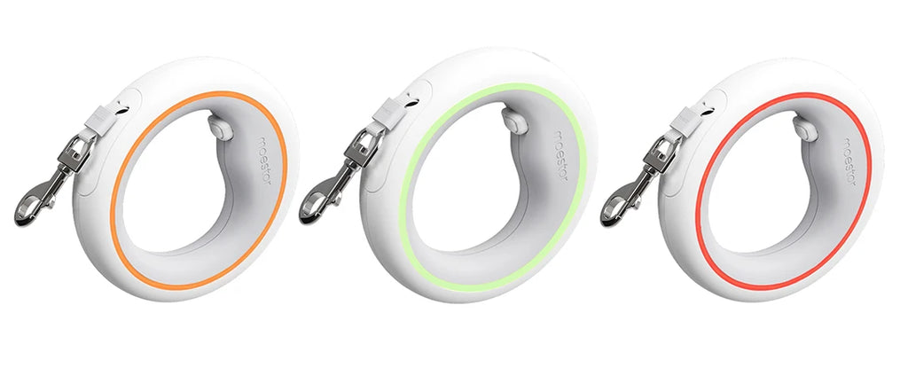 Moestar UFO Retractable Leash 2 Lite Metal Buckle Anti-Slip Handle One-handed Brake Pause Lock Leash for Small & Medium Size Dog