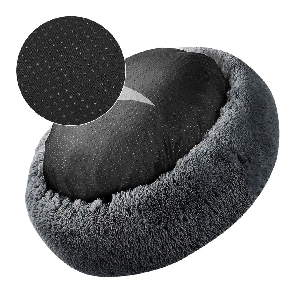 Dog Bed Donut Big Large Round Basket Winter Plush Beds for Dogs Medium Accessories Fluffy Kennel Small Puppy Pets Cat Products