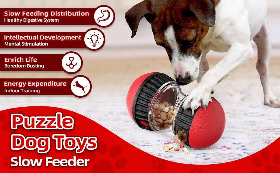 Dog Puzzle Toy Elliptical Track Rolling Increase Intelligence Ball Leaky Food Develop Good Habits Durable Interactive Pet Toys