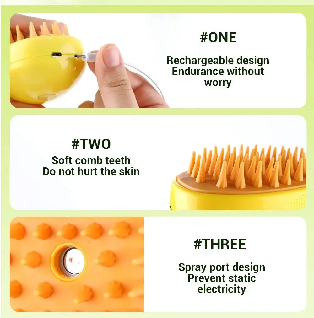 Elor ® Pet Steamy Electric Brush