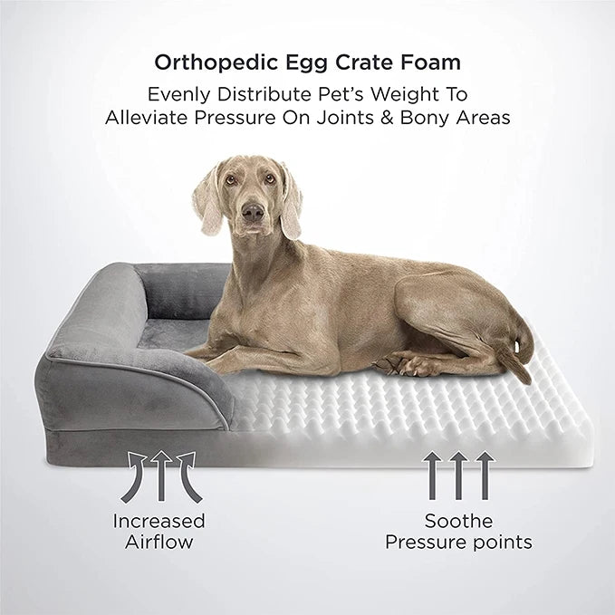 Extra large orthopedic dog bed washable sofa bed, support foam pet sofa bed, removable pet dog sofa and dog bed for all seasons