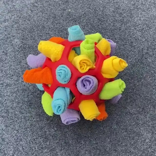 1pcs Interactive Dog Toy - Sniffing Ball for Hiding Treats - Rubber Puzzle Ball for Mental Stimulation Pet Supplies