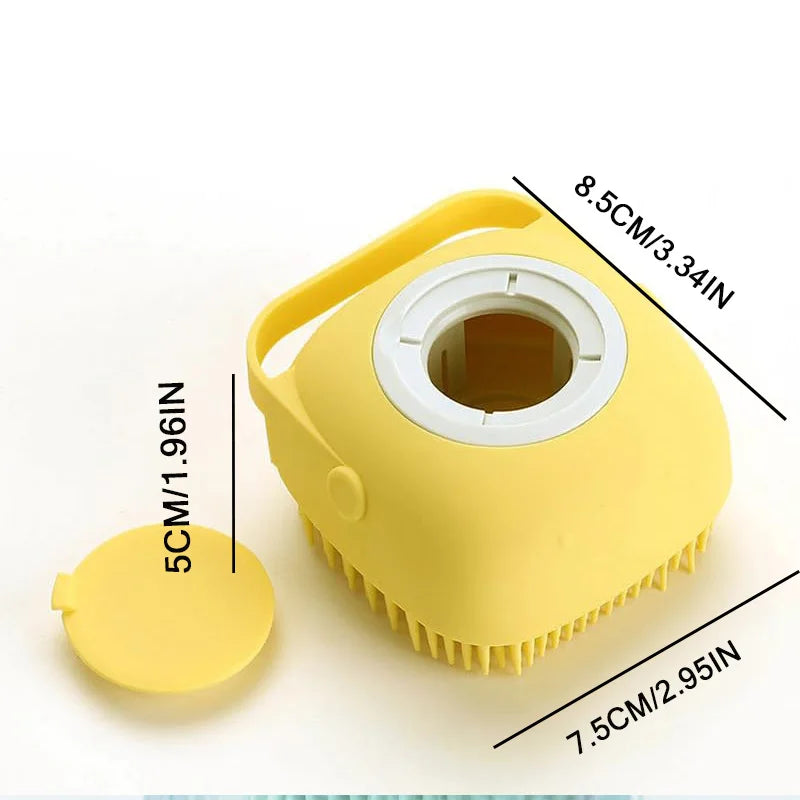 Elor ® Built-in Soap Dispenser Pet Bathing Brush