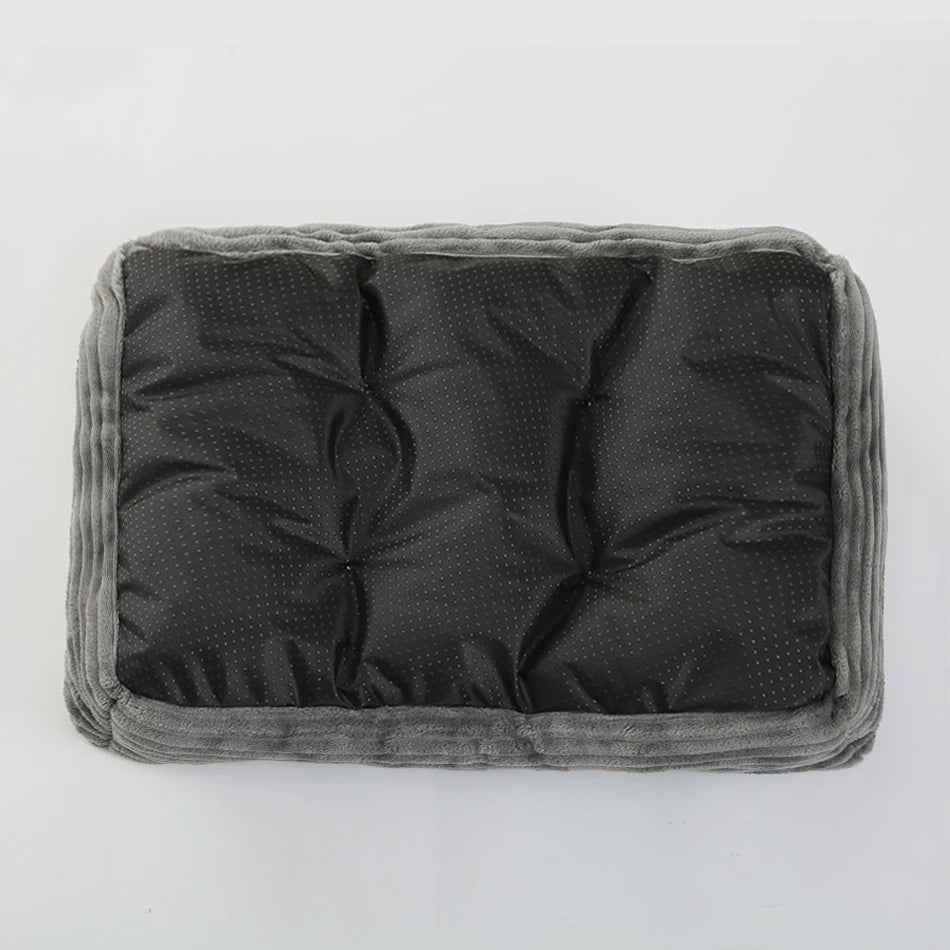 Elor ® Calming Plush Dog & Cat Bed – Square Sofa Kennel for Small & Medium Pets
