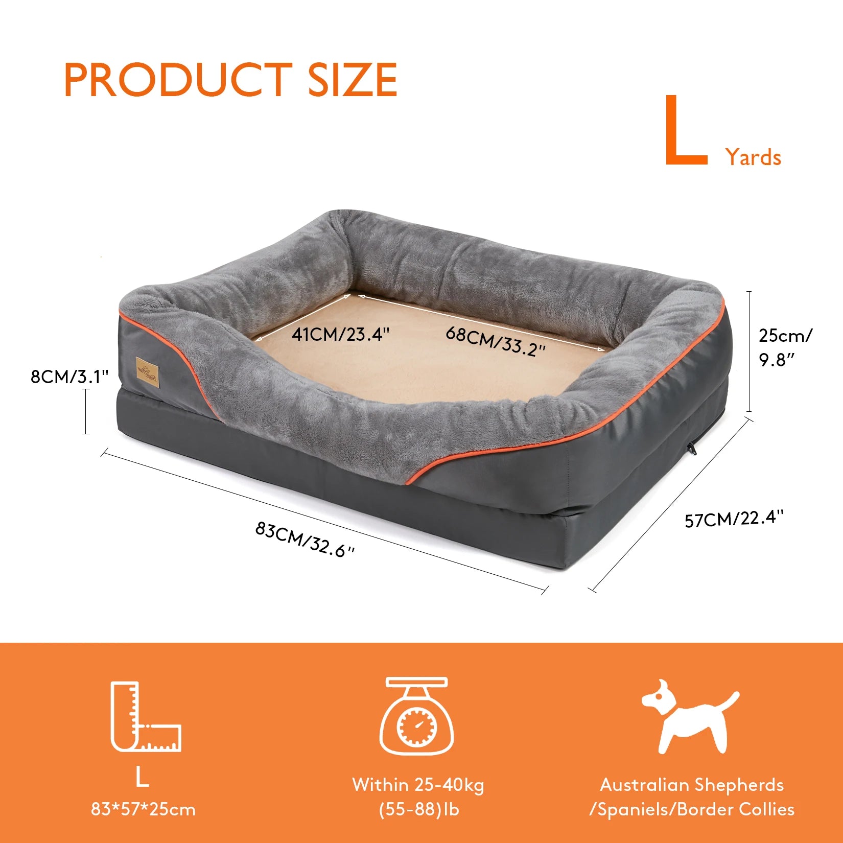 Elor ® Super Soft Orthopedic Foam Pet Bed