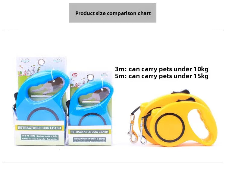 Dog automatic retractable leash with VIP teddy dog chain, dog walking rope, cat rope, cat chain, dog leash