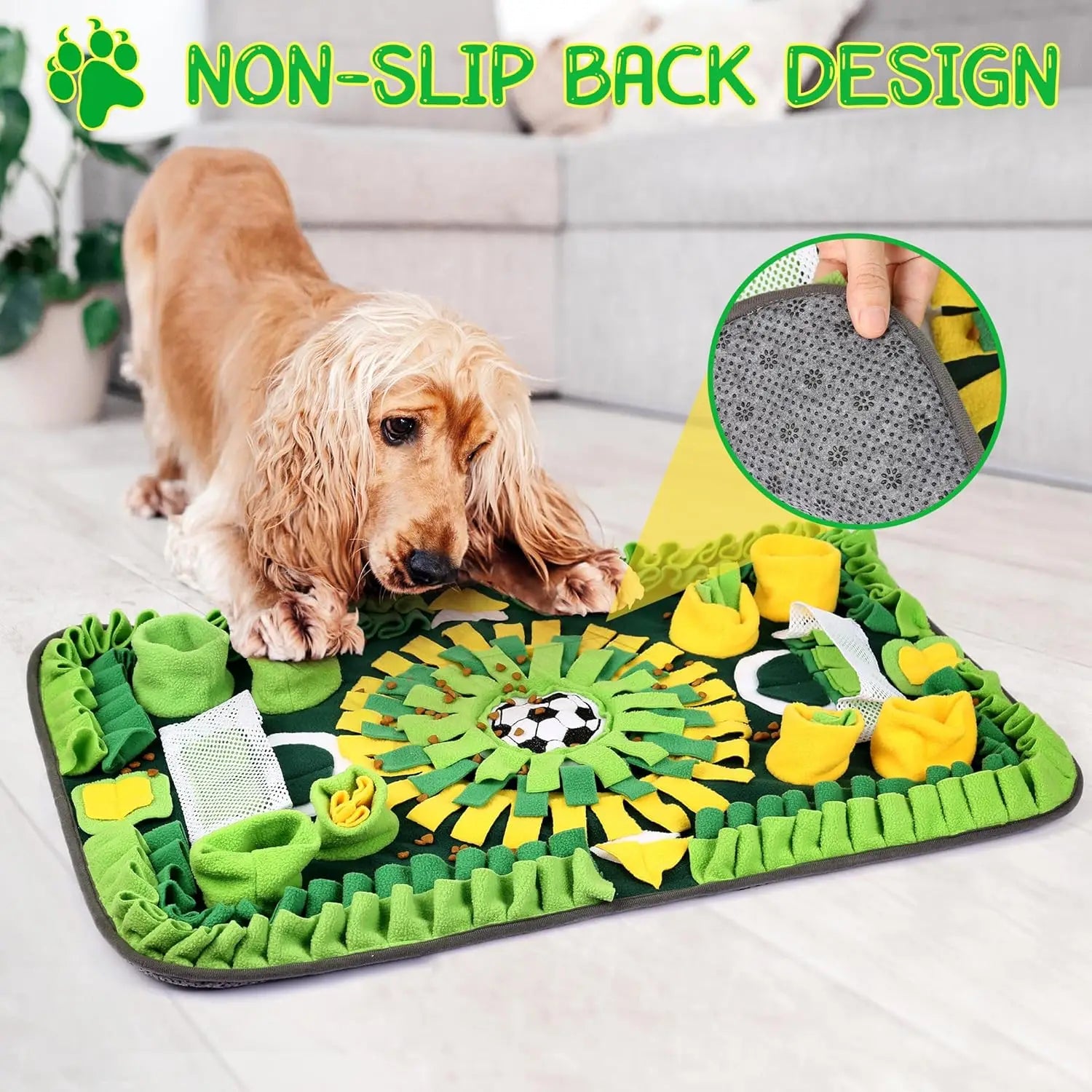 Pet Snuffle Mat - Interactive Slow Feeder Puzzle Toy for Dogs & Cats, Mental Stimulation & Foraging Training Blanket
