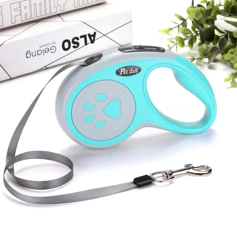 3M/5M Auto Retractable Dog Leash Nylon Rope - Extendable Pet Lead for Small Medium Dogs Cats Walking Running Durable Safe Lock