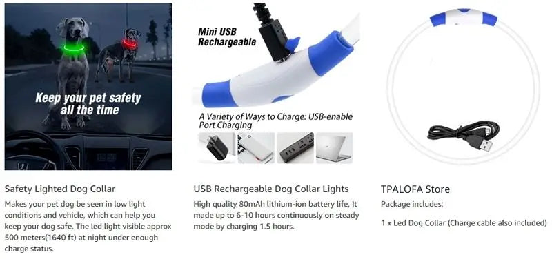 Elor ® Led Dog Collar