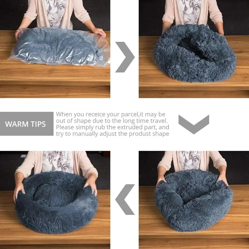 All-Season Dog House Bed ,Washable Warm Pet Bed for Small Dogs & Cats