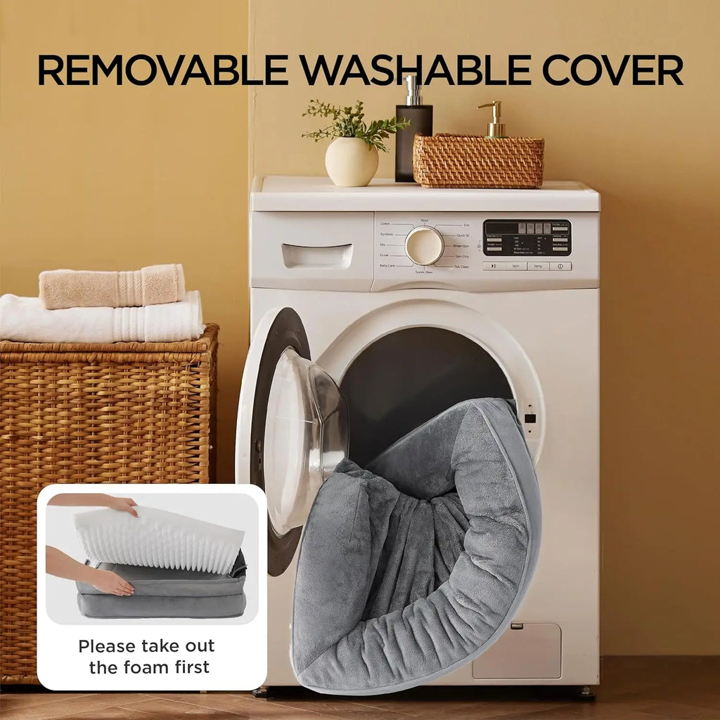 Winter Waterproof Orthopedic Dog Bed Washable, Medium Size Pet Bed with Removable Cover, Joint Pain Relief Sofa for Cats Dogs