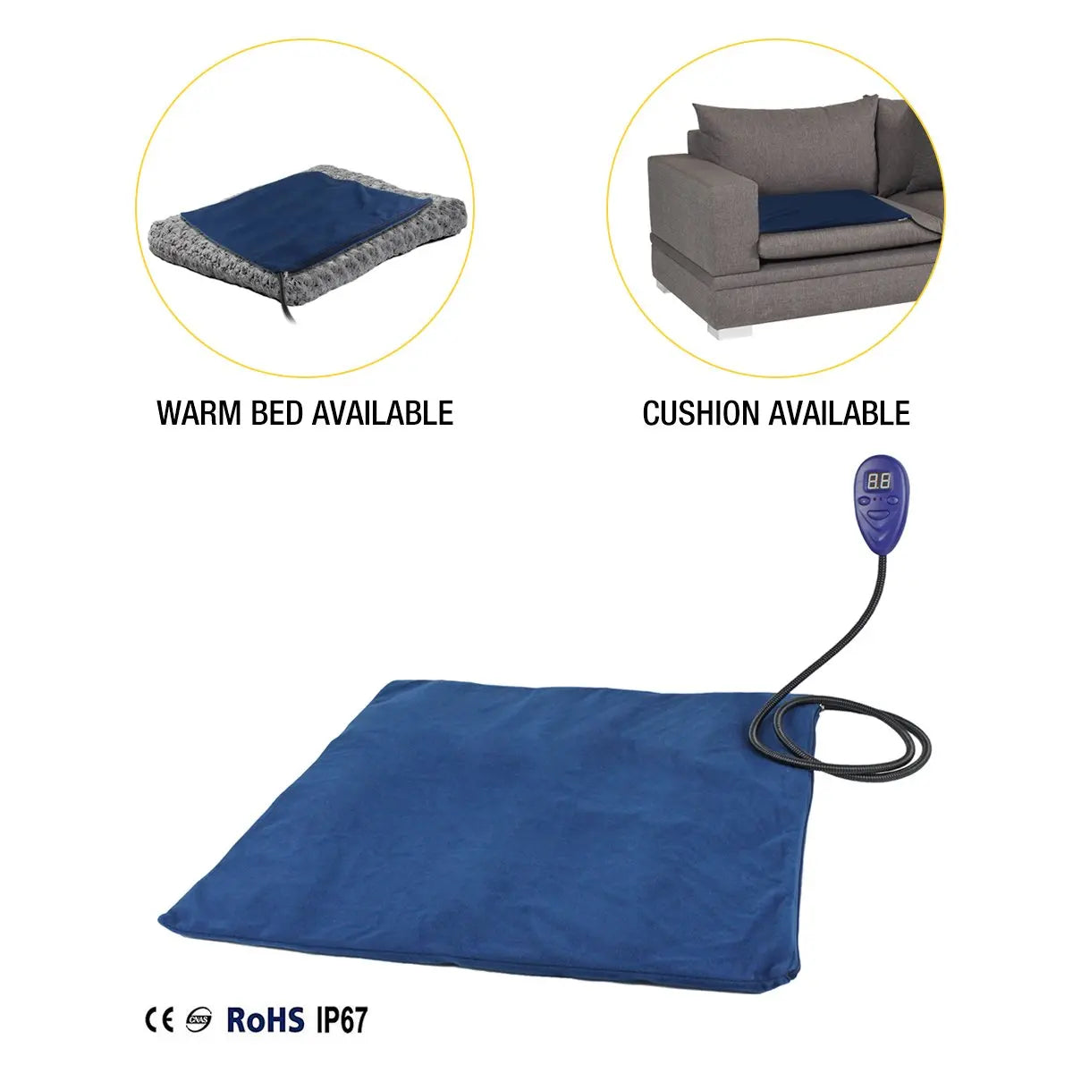 Dog Adjustable Electric Heating Pad Temperature Waterproof Heated Warm Mat Pet Electric Blanket Winter Puppy Sleeping Supplies