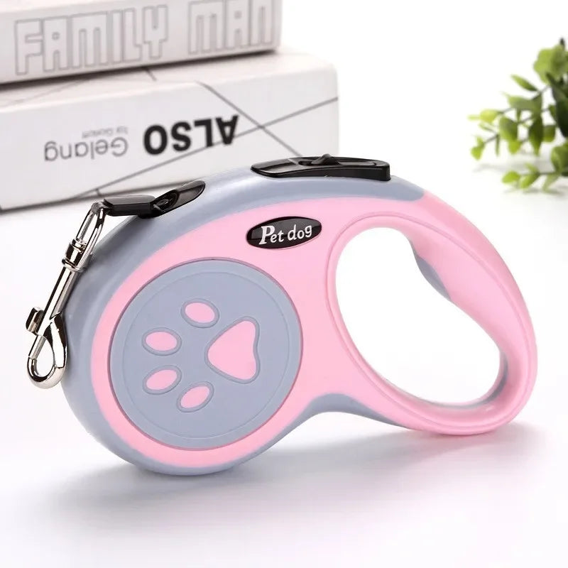3M/5M Auto Retractable Dog Leash Nylon Rope - Extendable Pet Lead for Small Medium Dogs Cats Walking Running Durable Safe Lock