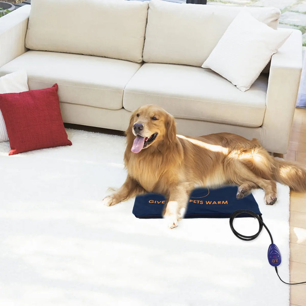 Dog Adjustable Electric Heating Pad Temperature Waterproof Heated Warm Mat Pet Electric Blanket Winter Puppy Sleeping Supplies
