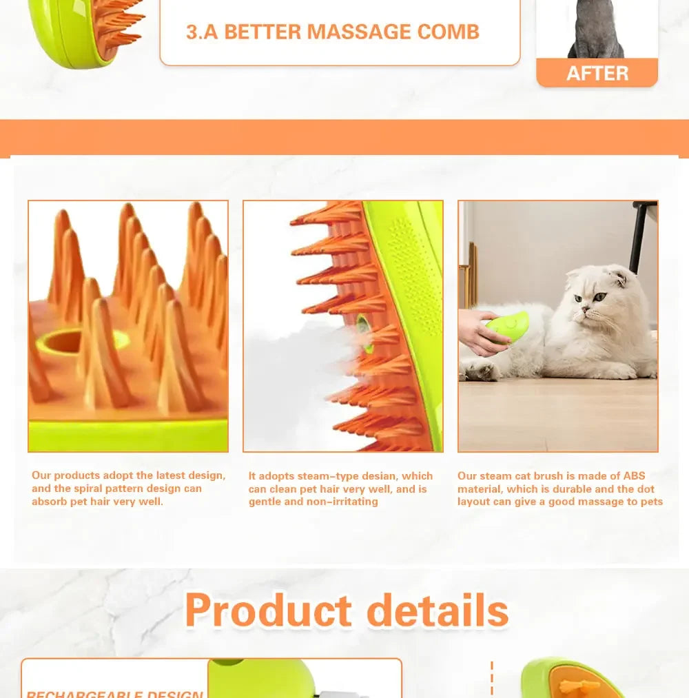 Elor ® Pet Steamy Electric Brush