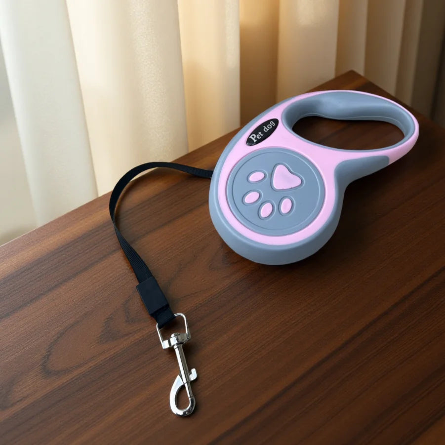 3M/5M Auto Retractable Dog Leash Nylon Rope - Extendable Pet Lead for Small Medium Dogs Cats Walking Running Durable Safe Lock
