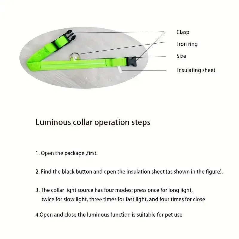 Elor ® Nylon LED Night  Leash