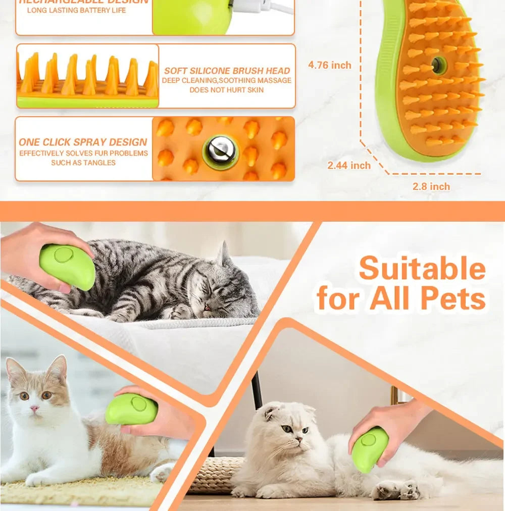 Elor ® Pet Steamy Electric Brush