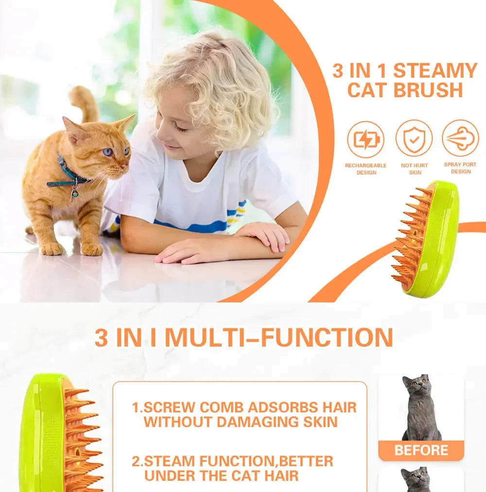 Elor ® Pet Steamy Electric Brush
