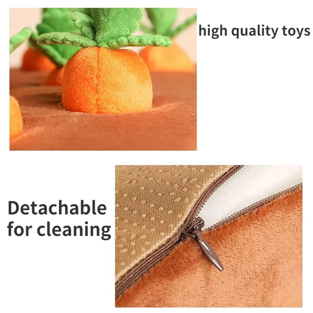 Carrot Snuffle Mat for Dogs Cats Puzzle Toy with Carrots for Small Medium Large Interactive Pet Stress Relief Dogs Chew Toys