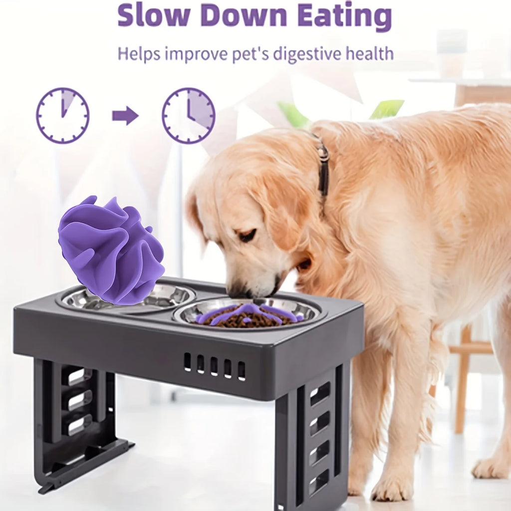 Elor ® Paws Soft Silicone Puzzle Pet Bowl
