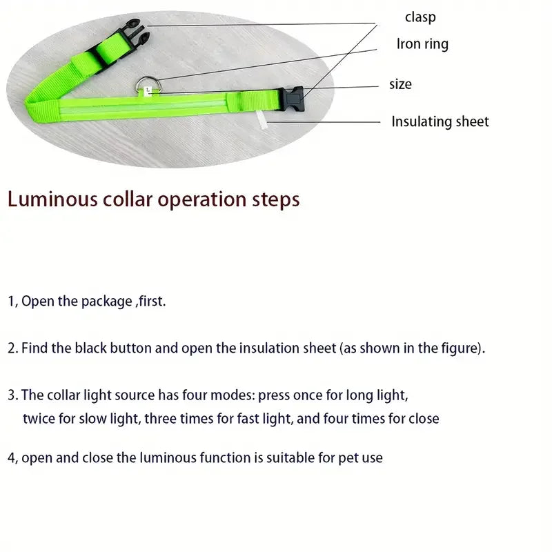 Elor ® Nylon LED Night  Leash